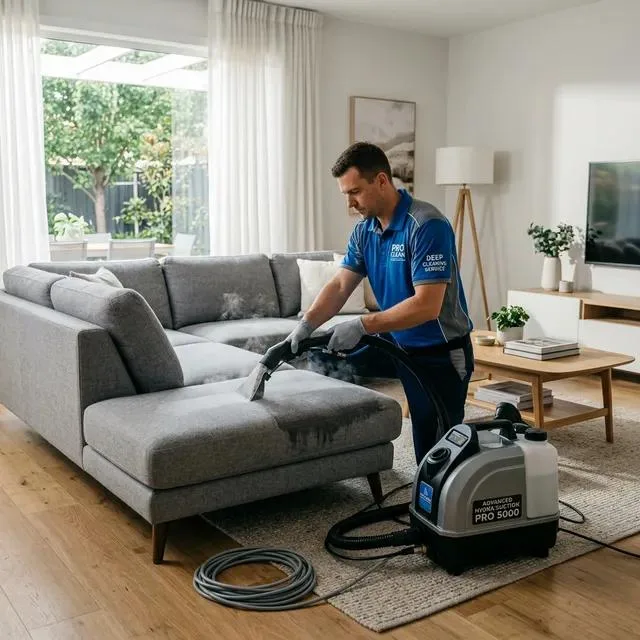 Nettoyage d'un canapé en tissu